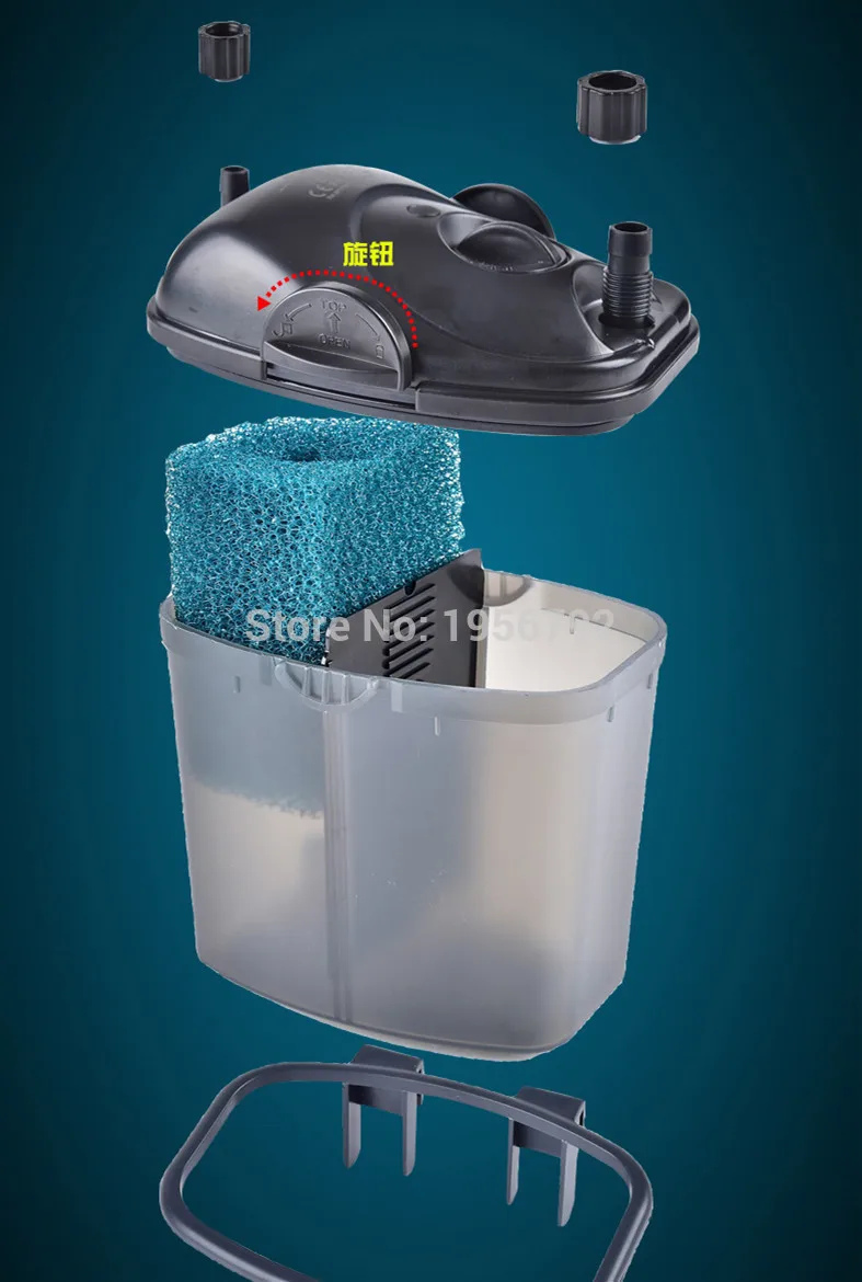RESUN CY-20/CY20 внешний мини-фильтр для аквариума, маленький очиститель воды для аквариума, бесшумный ультра-энергосберегающий фильтр для аквариума