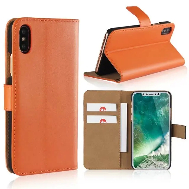 Роскошный чехол для Apple iPhone X iphone10 кожаный флип с откидной крышкой телефона