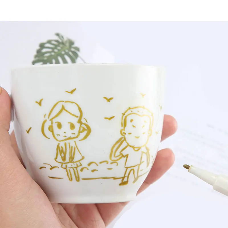 Металлическая Кисть ручка Блеск Искусство Рисование маркером Diy Paiting для