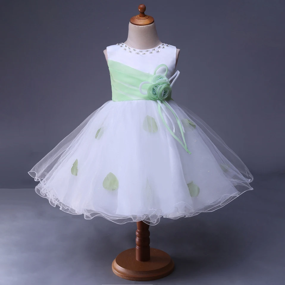 Cutestyles Green Flower Girl Dresses Princess Party For kids Wear GD40215-1G | Детская одежда и обувь