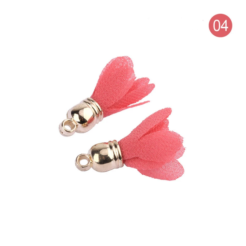 Watermelon red 10 шт. мини металлическая Кепка цветок Кисточки для ювелирные изделия в стиле "Бохо" Сделай сам ремесла поставки браслет ожерелье серьги Поиск Аксессуары - Цвет: Watermelon red