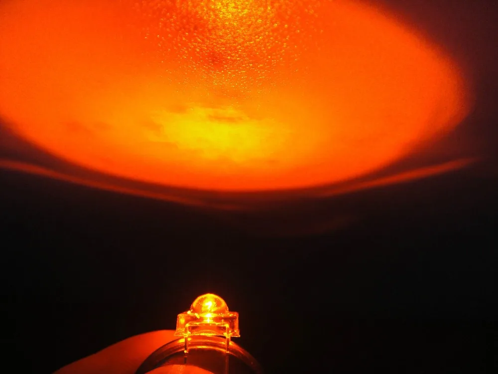 100 шт. 5 мм супер флюс оранжевый светодиод светильник светоизлучающий диод