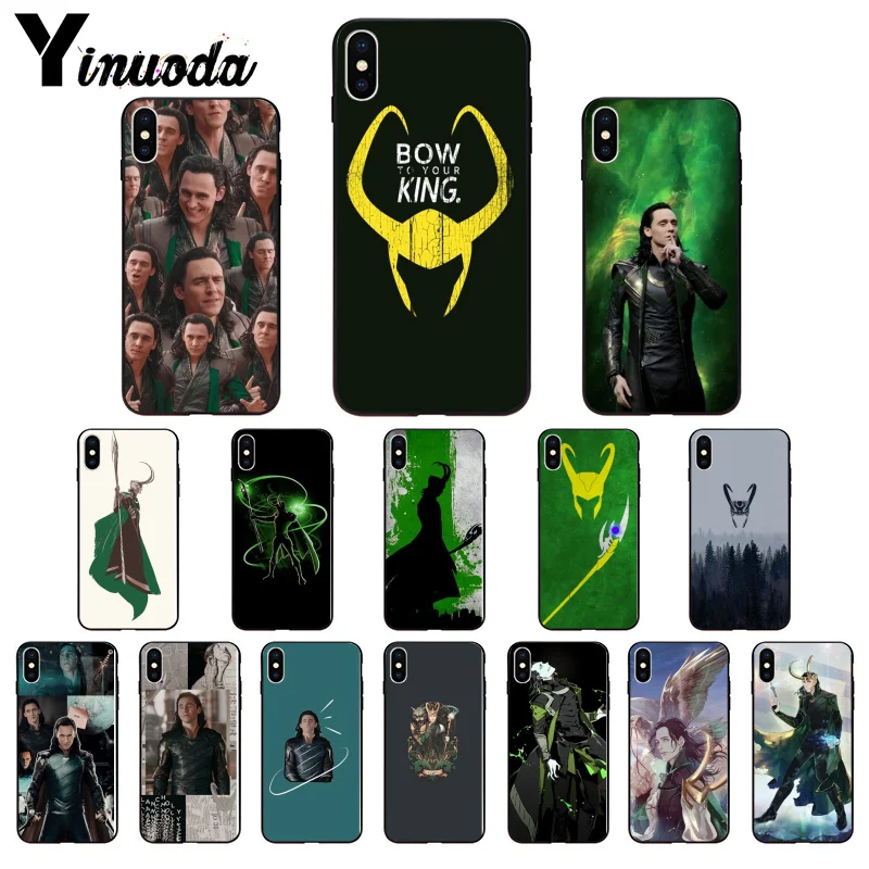 Yinuoda Marvel Hero Loki ТПУ черный чехол для телефона чехол для Apple iPhone 8 7 6 6S Plus X XS MAX 5 5S SE XR Чехол для мобильного телефона s