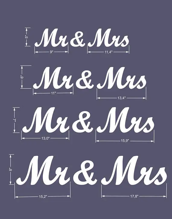 

Free Shipping Wedding decorations 3 pcs / set Mr & Mrs romantic mariage decor Birthday Party Decorations Pure White wooden lette