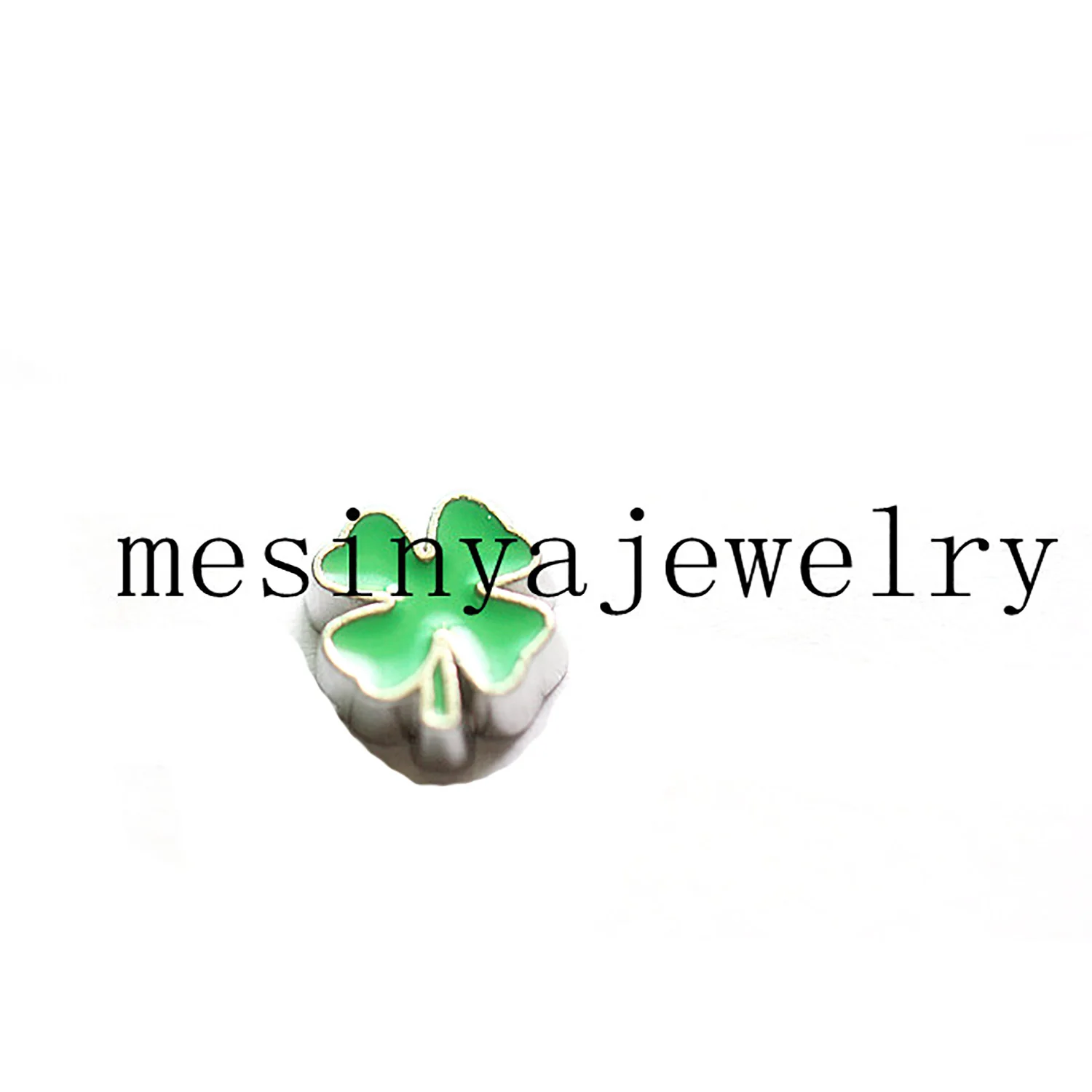 10 шт Зеленый Клевер пользовательские Плавающие Подвески для стеклянного