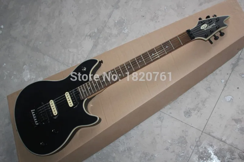 Бесплатная доставка Custom Shop гитара палисандр EVH Вольфганг Черный 6 струны