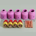 Комплект аксессуаров для газовой линзы TIG KIT, Цанга для горелки 0,040-18 дюйма, подходит для горелки TIG 9, 20, 25, расходные материалы, 13 шт.