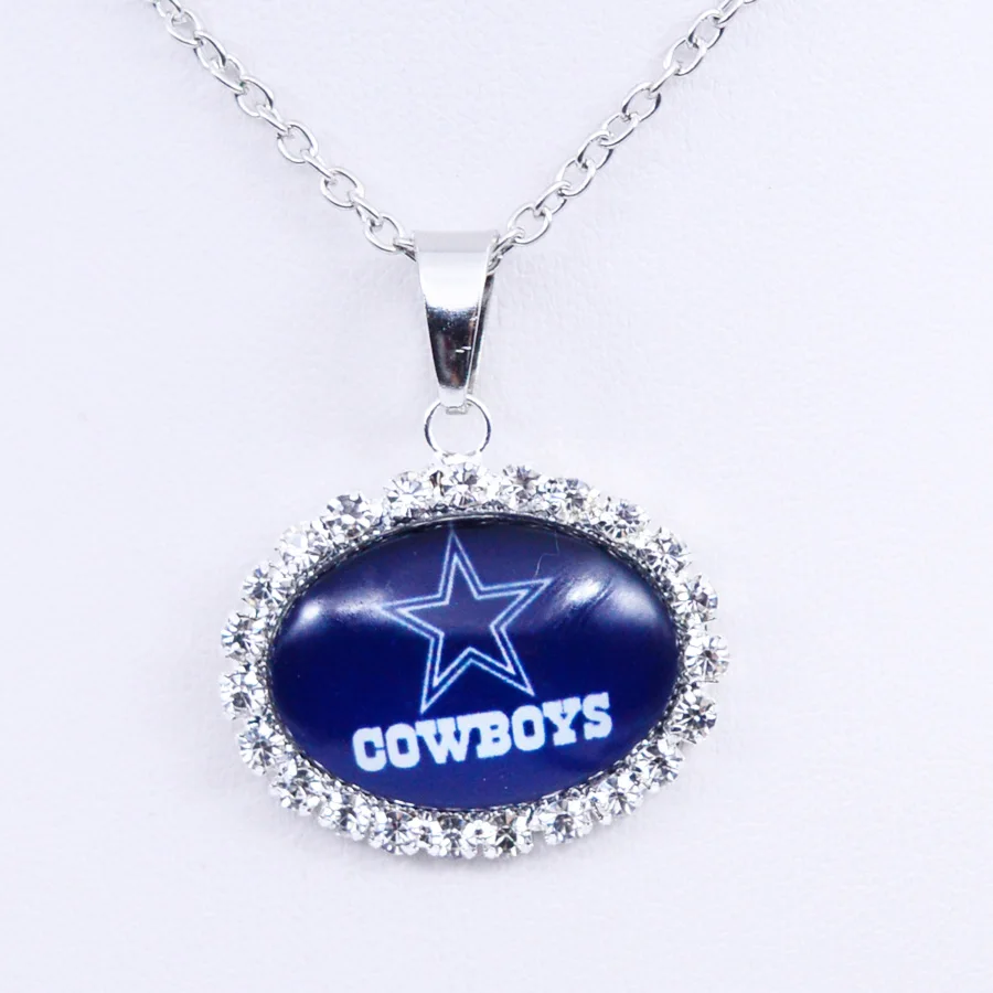 Цепочки и ожерелья подвеска Dallas Cowboys очарование кулон Футбол украшения для Для