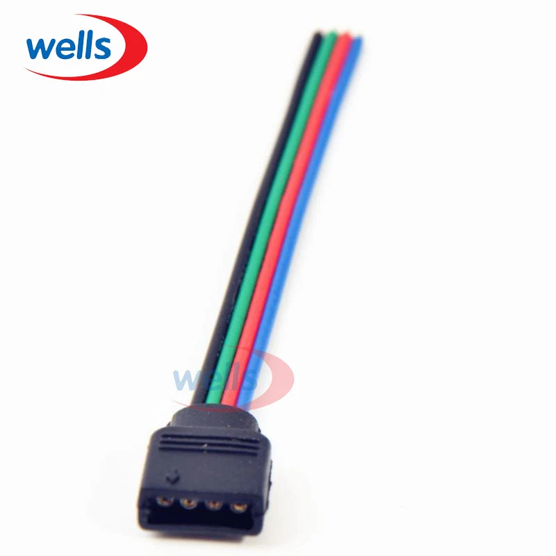 Фото DIY новый 200 шт. 4-контактный разъем RGB для светодиодной ленты 3528 5050 SMD Обустройство DIY новый 200 шт. 4-контактный разъем RGB для светодиодной ленты 3528 5050 SMD Обустройство