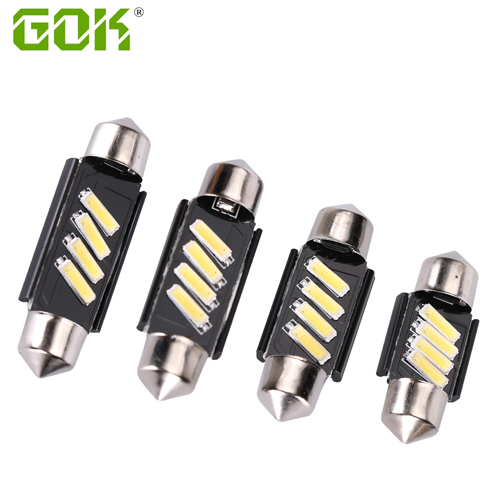 2 x светодиодная гирлянда 4SMD без полярности 31 мм 36 39 41 SV8.5 C5W Led 7020 прибор для