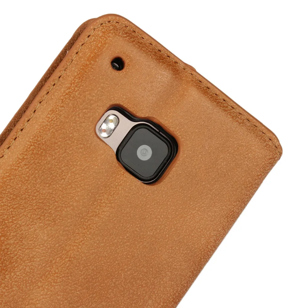 Роскошные матовая PU кожаный бумажник чехол для HTC One M9 Флип с подставкой дизайн и
