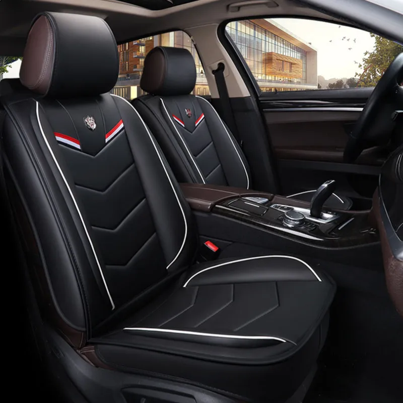 Кожаные универсальные чехлы для автомобильных сидений skoda fabia 1 2 3 kodiaq octavia a5 a7 rs 2018