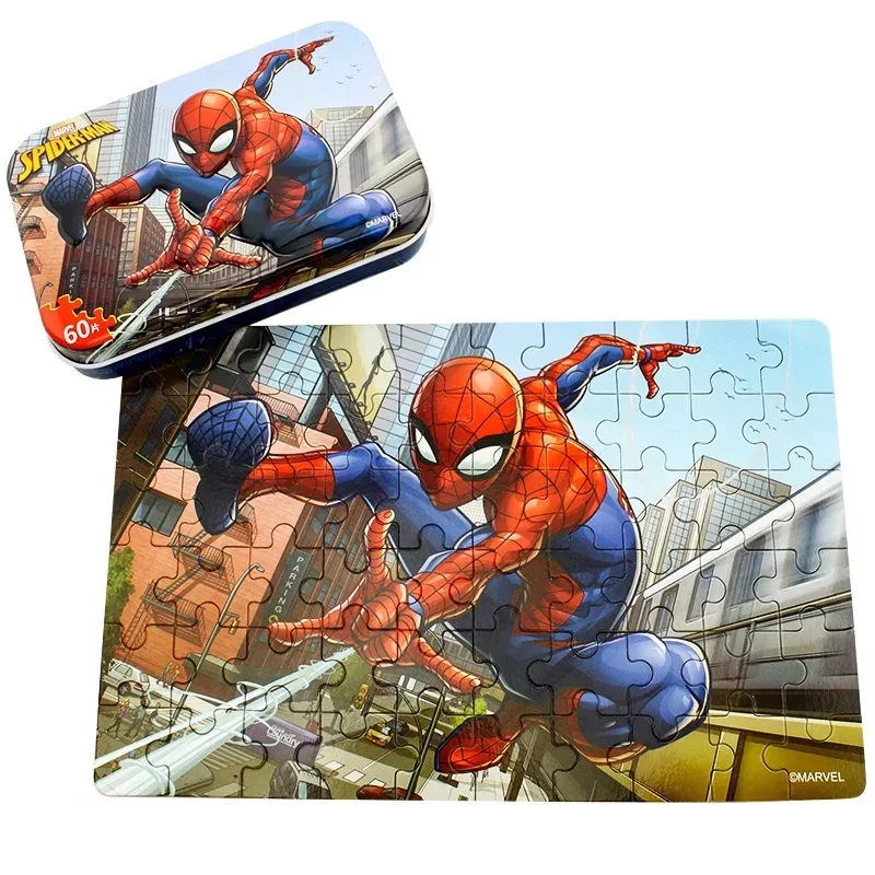 Marvel, Мстители, Человек-паук, автомобиль, Дисней, головоломка, игрушка, детские деревянные пазлы, детские развивающие игрушки для детей, подарок