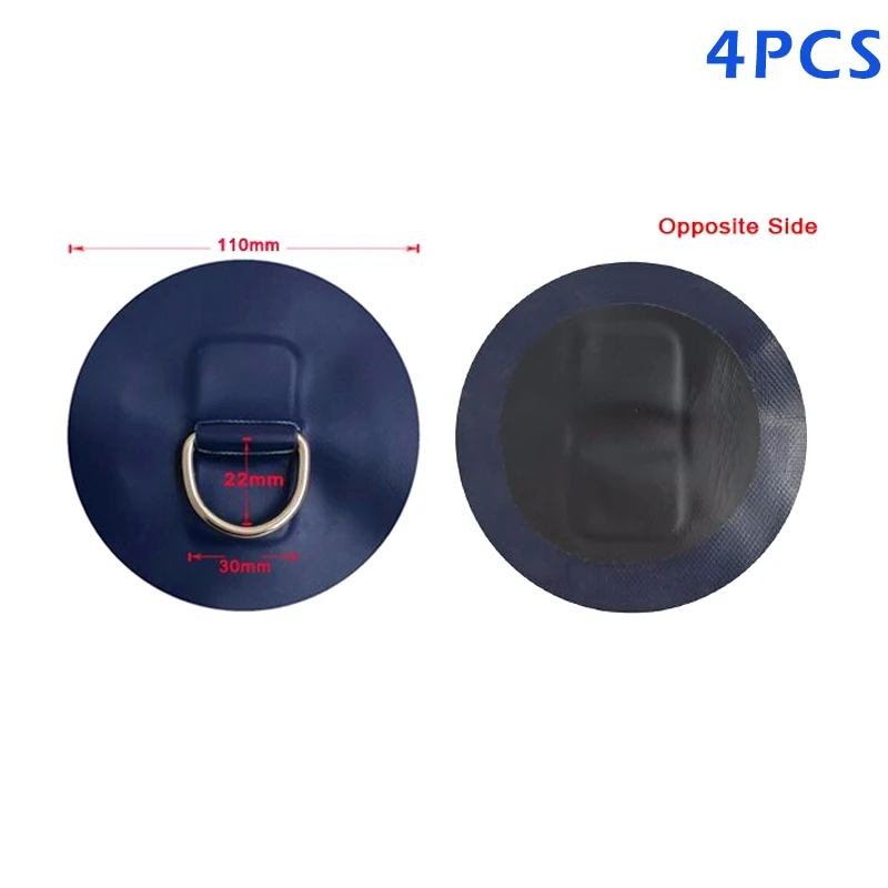 4 шт из нержавеющей стали D-Ring Pad/патч для ПВХ надувной лодки плот шлюпки байдарки