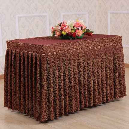 mahogany Скатерть на заказ для отеля, для свадьбы, банкета, заезда, стол, буфет, утолщенный жаккардовый стол, плинтус, покрытие для стола - Цвет: mahogany