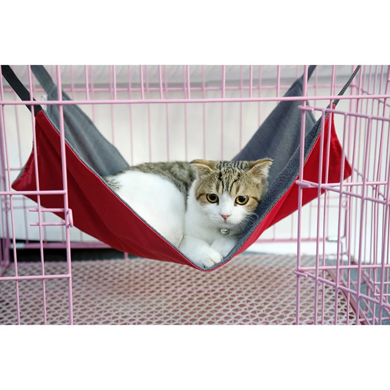 Cat Bed Plush and Waterproof Oxford fabric Double Layers Winter Summer Dual Use Cats Hammock Supplies mascotas gatos hamac | Дом и сад