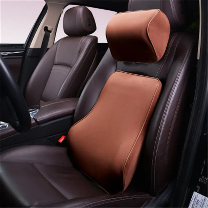 Регулируемая Автомобильная подушка для шеи на подголовник защиты и поясницы