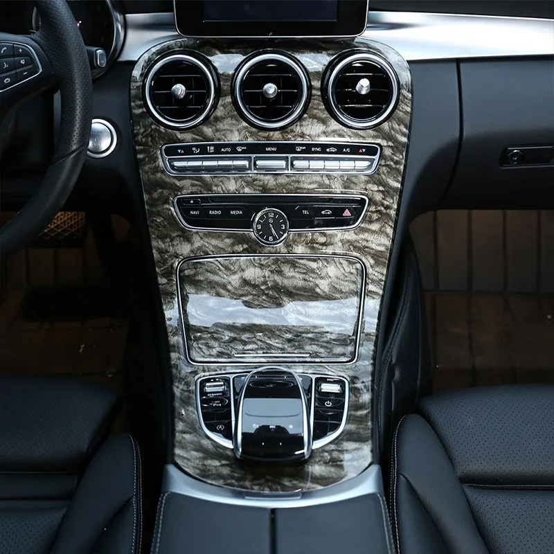 Мраморная зернистая ABS Центральная панель панели привода для Mercedes Benz C Class W205 15 18