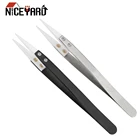 Керамический Пинцет NICEYARD, антистатический высокотемпературный пинцет с ручкой из нержавеющей стали, Прямой пинцет