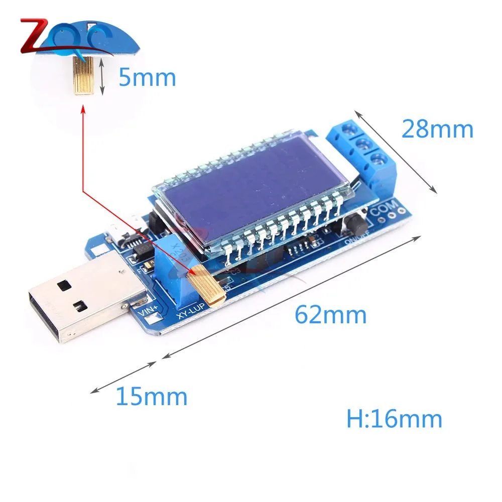 USB повышающий понижающий модуль питания DC 5 В до 3 В/9 В/12 с ЖК дисплеем Регулируемый