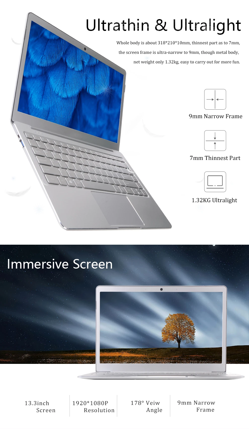 13,3 дюймовые ноутбуки 1920X1080P FHD 8 ГБ ОЗУ 128G 256G 512G SSD ips Intel J3455 четырехъядерный Windows 10 Системный ноутбук компьютер ноутбук