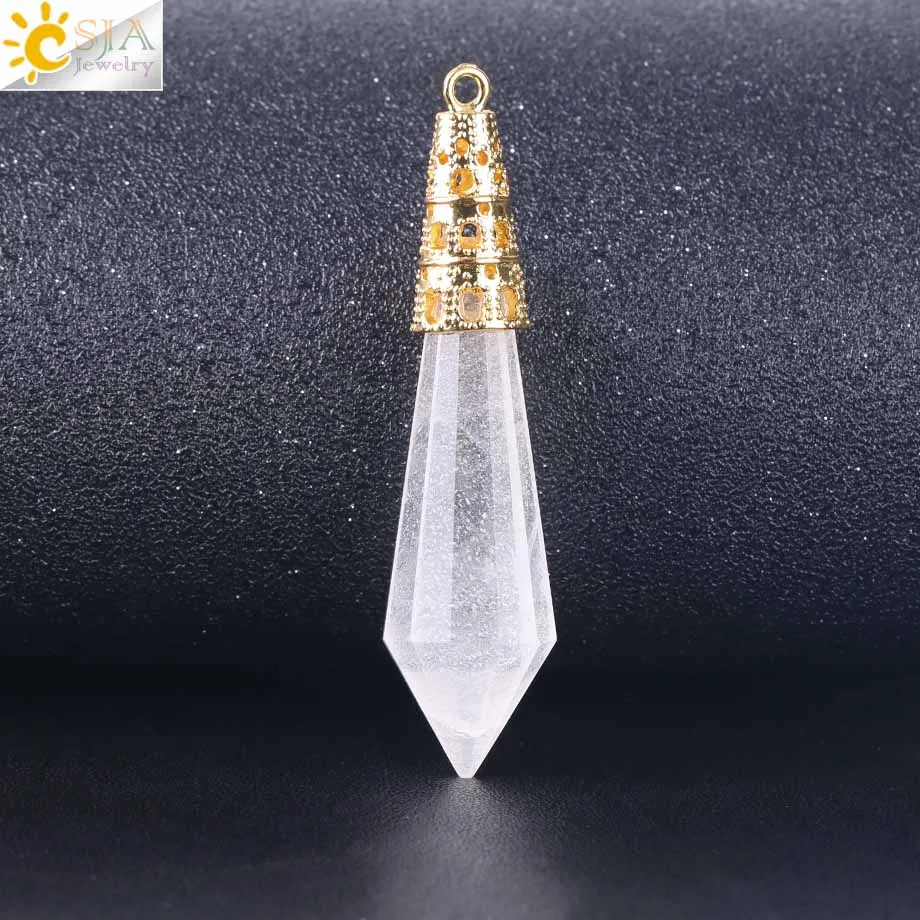 Новое поступление ювелирные изделия CSJA цвет золото искусственный маятник