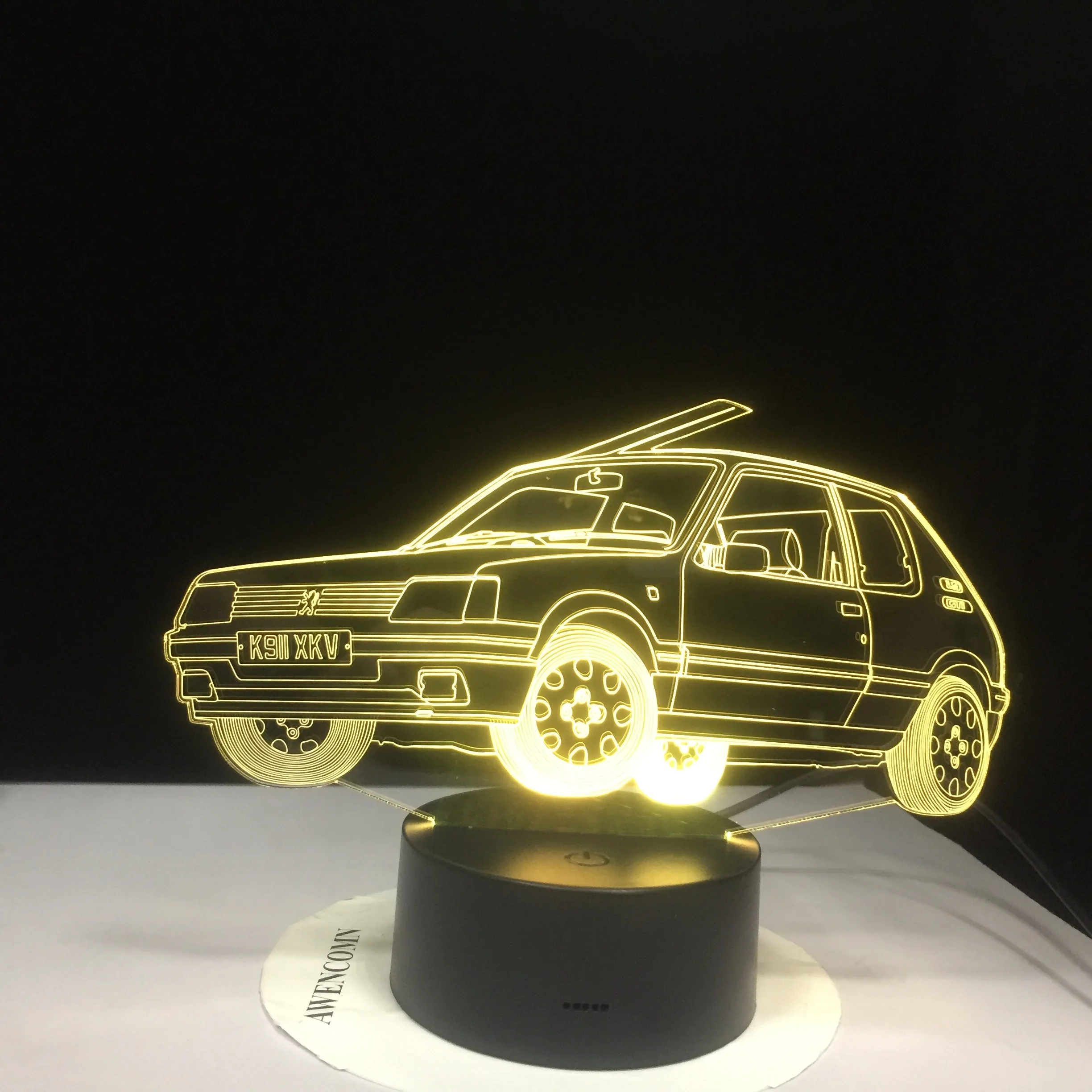 Creative 3D Lamp Night Light Supper Car Ferrari Table 7 Colors Changing Desk Novelty Led Lights Dropshipping | Лампы и освещение
