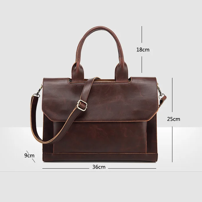 

2018 New Fashion Business Men's Handbags Pu Leather Shoulder Male Crossbody Bag Luxury Briefcase Messenger Bags