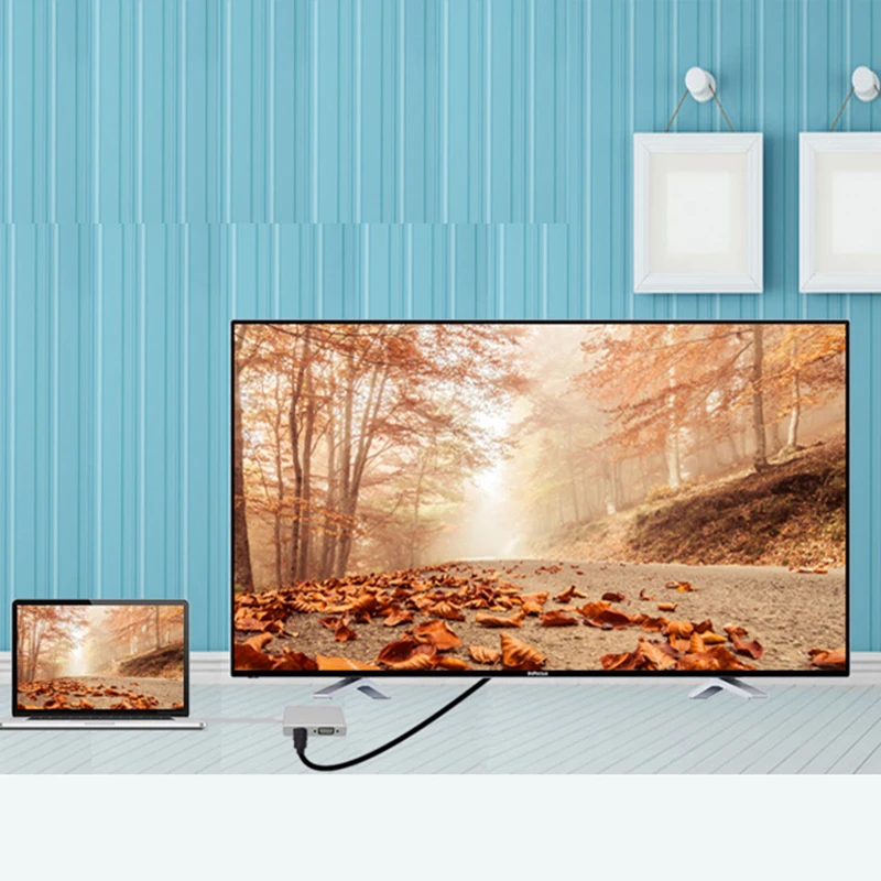 Baolyda USB C к HDMI 4K адаптер Thunderbolt 3 концентратор 1 Type VGA DVI мульти для MacBook/Pro Chromebook