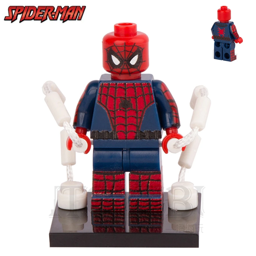 Одиночная продажа Человек паук Питер Паркер мальчик миньфиг Marvel Супер герои