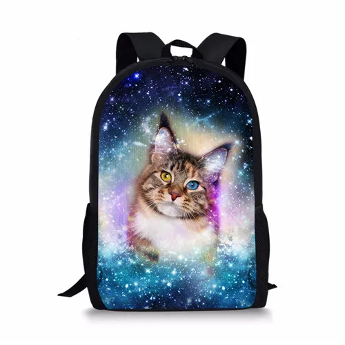 CC3693C FORUDESIGNS/детские школьные сумки, забавный кот, цветной, Космический, для животных, с принтом, школьный рюкзак для подростков, мальчиков, девочек, детские сумки для книг, милые - Цвет: CC3693C
