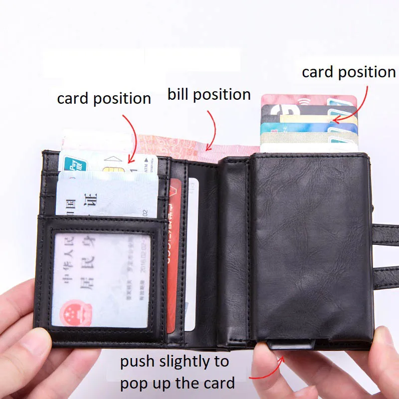 Мужской металлический держатель для Карт RFID из алюминиевого сплава кредитных