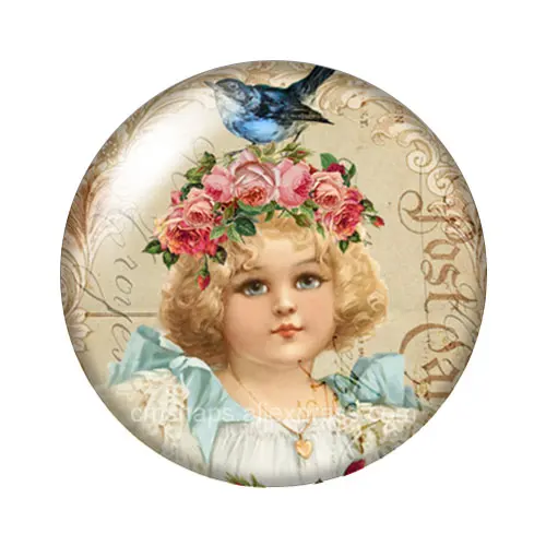 Красавица Винтаж Ангел Baby Дева Мария 10 шт. 12 мм/16 мм/18 мм/25 мм круглое фото стекло