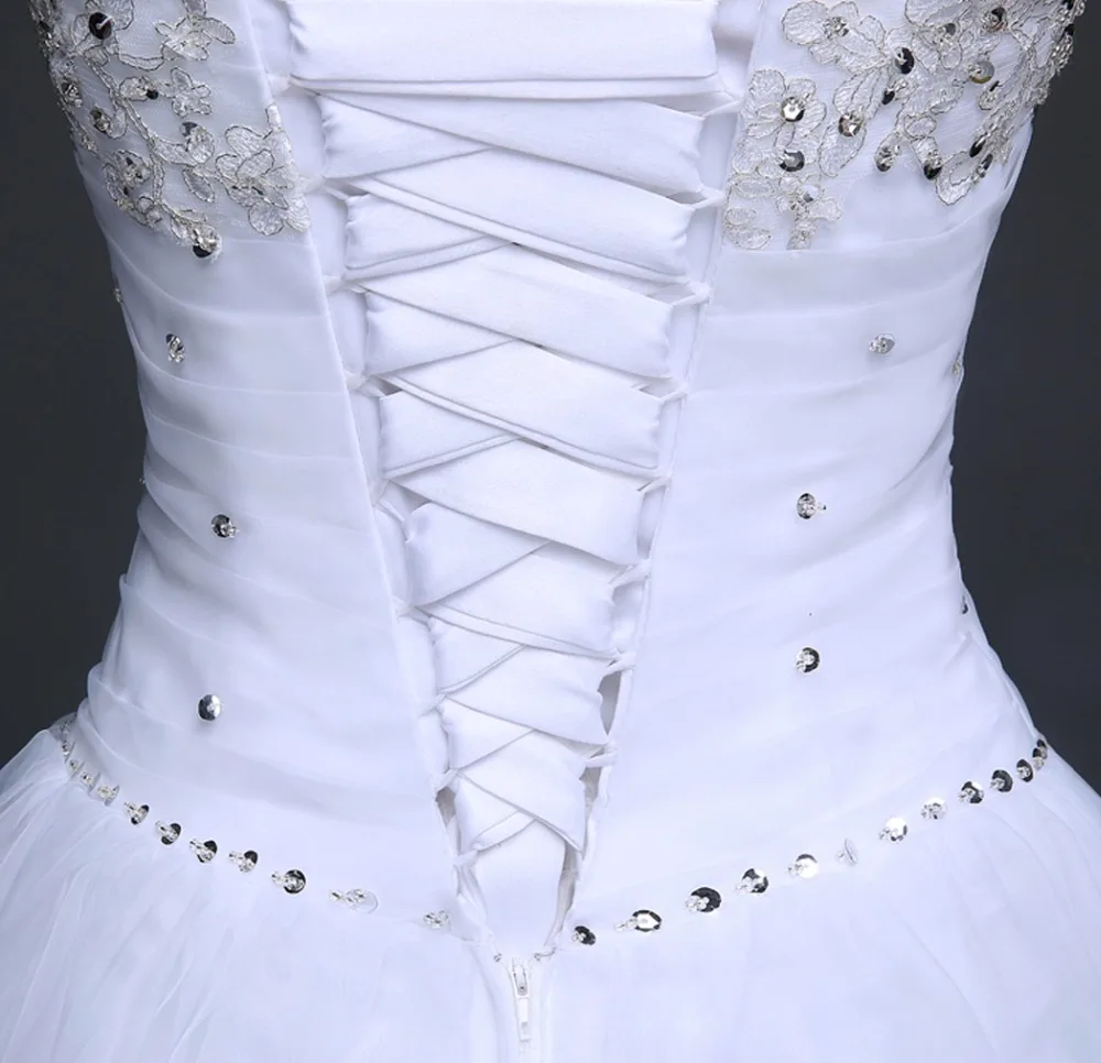 Элегантный халат де mariée Милая шеи A Line торжественные платья аппликации из бисера