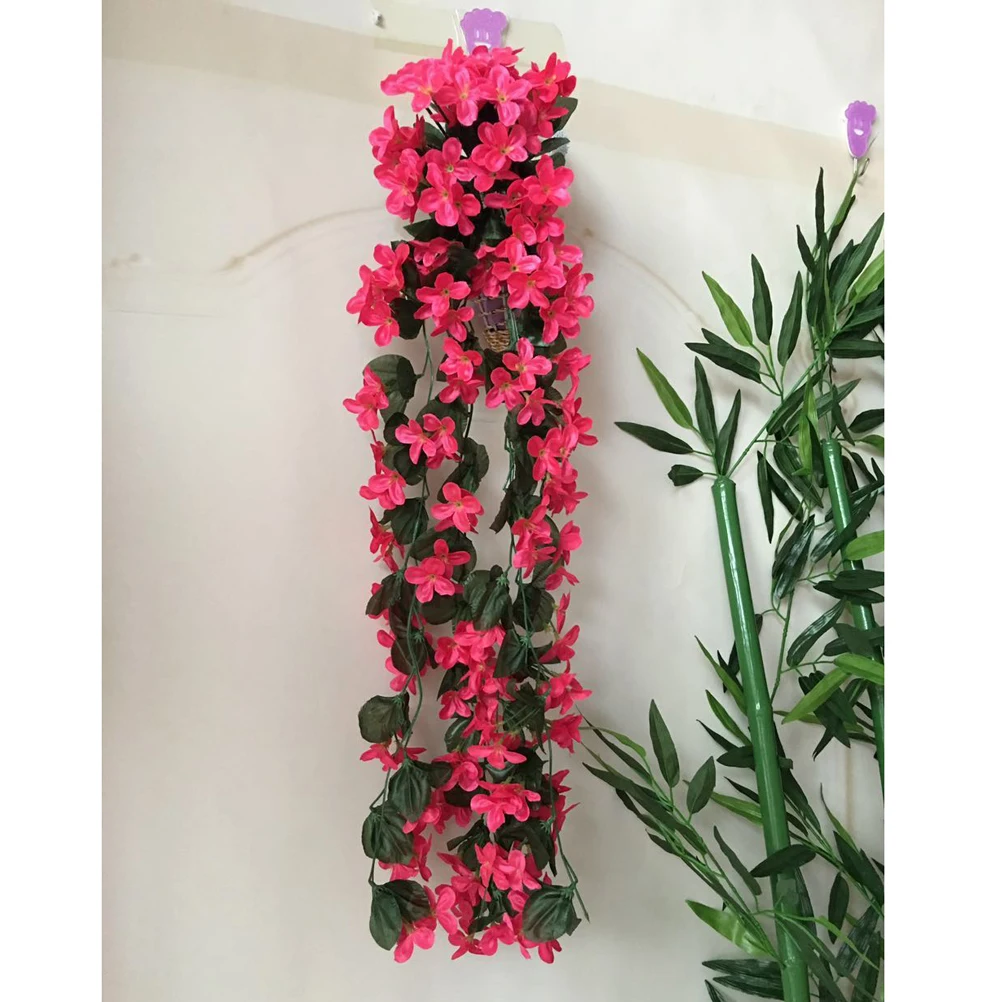 NICEXMAS Новинка 4 лепестка Искусственные цветы Висячие Цветы фиолетовая имитация