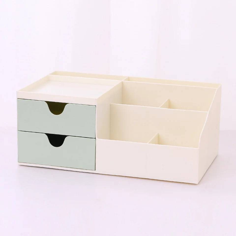 6 Makeup Organizer Msjo Косметическая пластиковая коробка для органайзера, Офисная многоцелевая настольная коробка для хранения мелочей, чехол для хранения салфеток, бумажный держатель, коробка для салфеток - Цвет: 6 Makeup Organizer