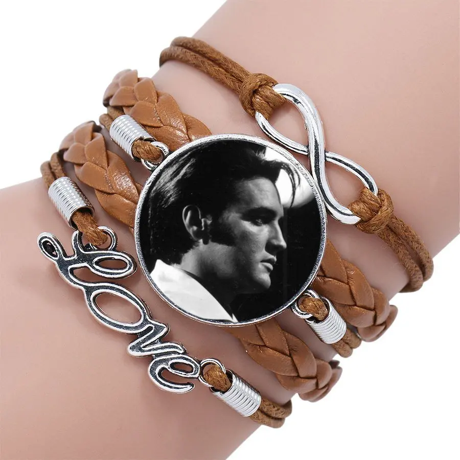 Для ребенка Elvis Presley Винтажные Ювелирные изделия стеклянный кабошон Йога