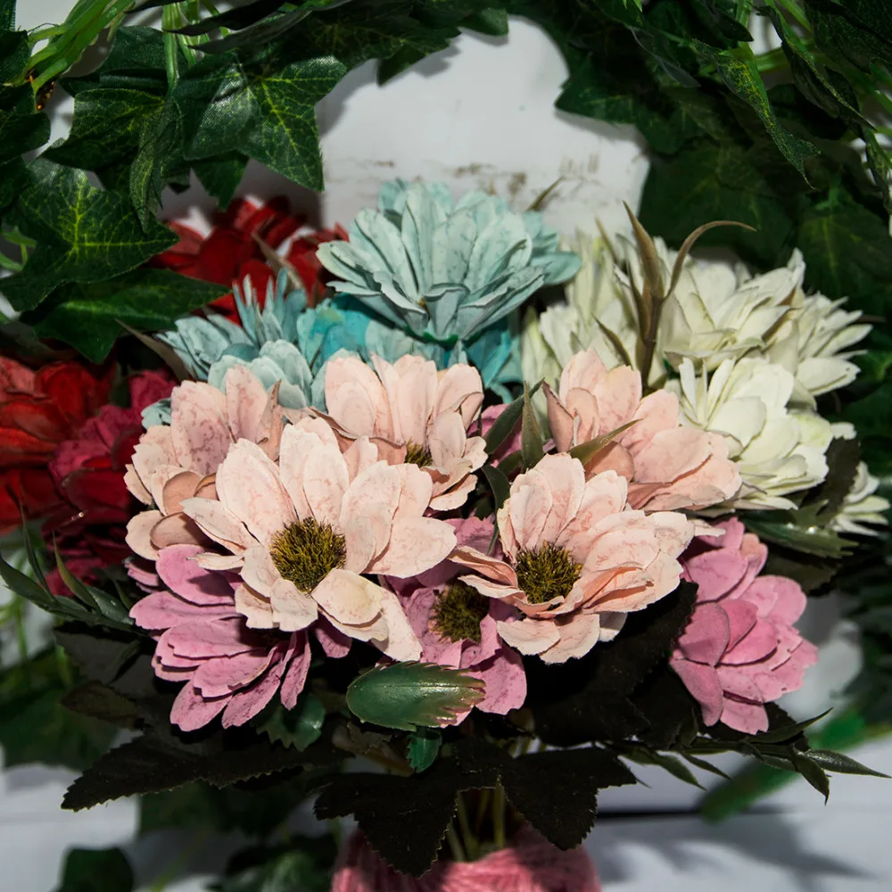 Искуственные цветы цветочный Искусственный цветок розы Букет шелковых Весенняя