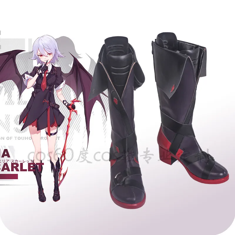 

TouHou Project Cosplay Shoes black Remilia Scarlet cosplay shoes height boots