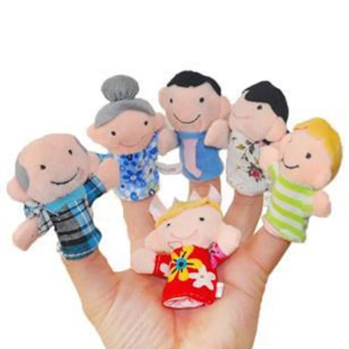 

6Pcs/Set Baby Kids Family Finger Puppets Educational Story Game Hand Toys