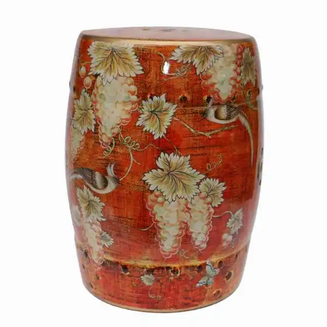 Кленовый лист искусство Цзиндэчжэнь керамический садовый табурет китайский для