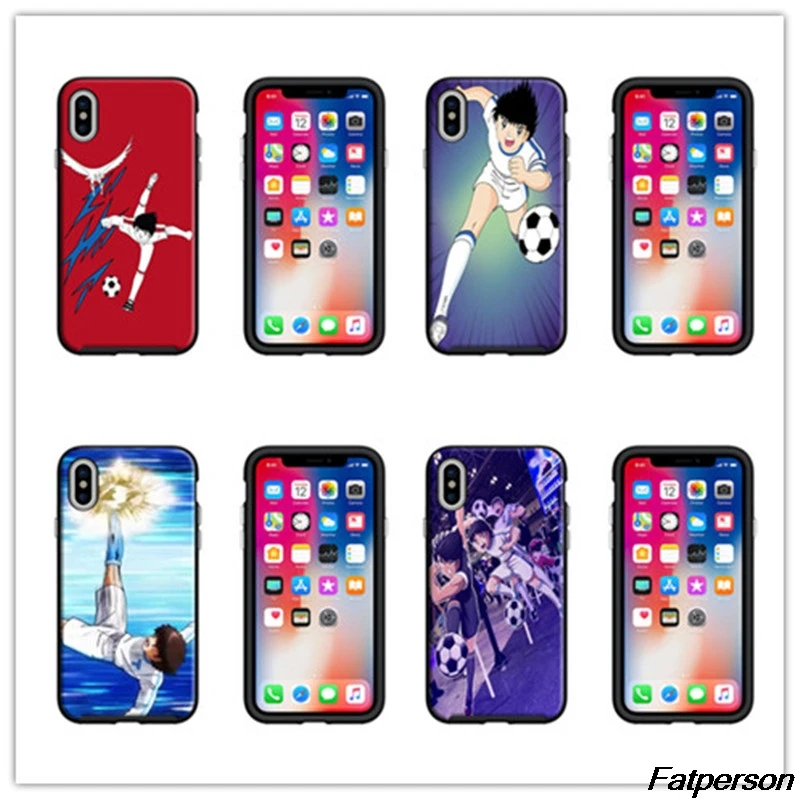 Captain Tsubasa черный мягкий силиконовый чехол для телефона из ТПУ Apple iPhone 7 7plus X 8 8plus 6s