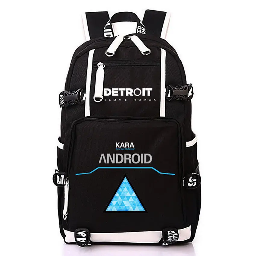 DBH Detroit рюкзак школьная сумка для студентов на плечо ноутбука черная Дорожная