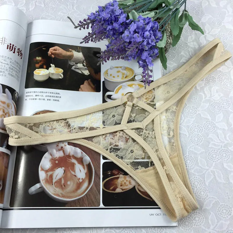 Сексуальное женское нижнее белье кружевные стринги с низкой талией трусики