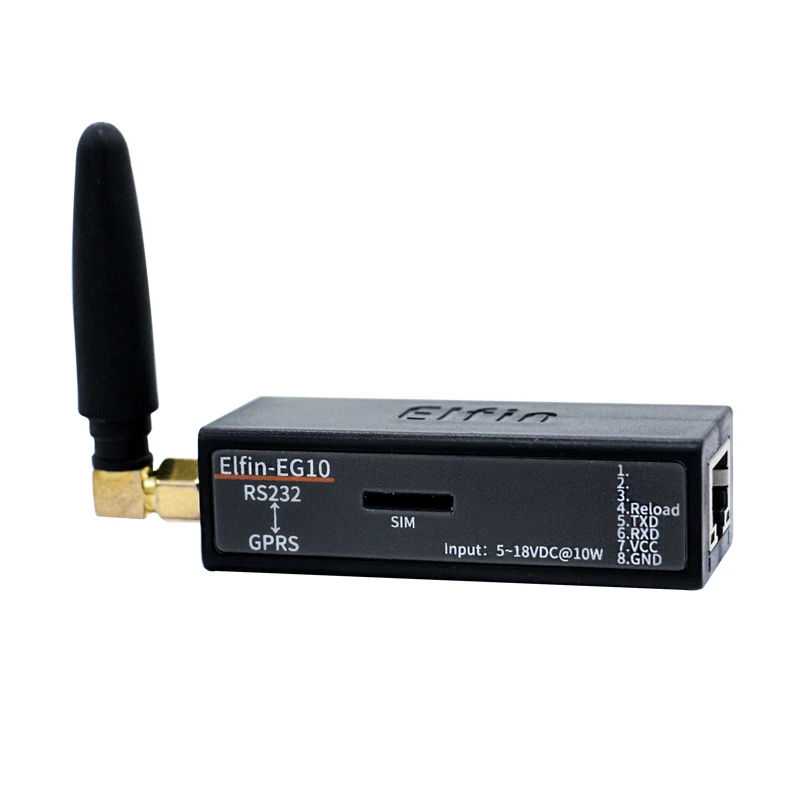 

HF Smallest Elfin-EG10 Serial Port Device Connect to Network Modbus TPC IP Function RJ45 RS232 to GSM GPRS Serial Server