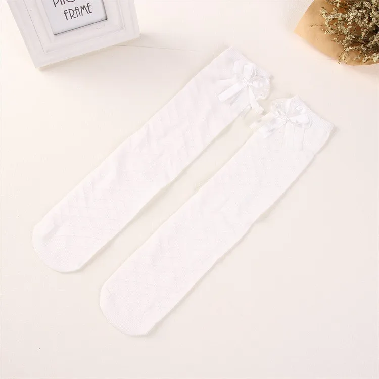 Bow Socks for Girl Knee High Long Socks Summer White Socks for Children Tiny Cottons tutu Socks Cheap Stuff New