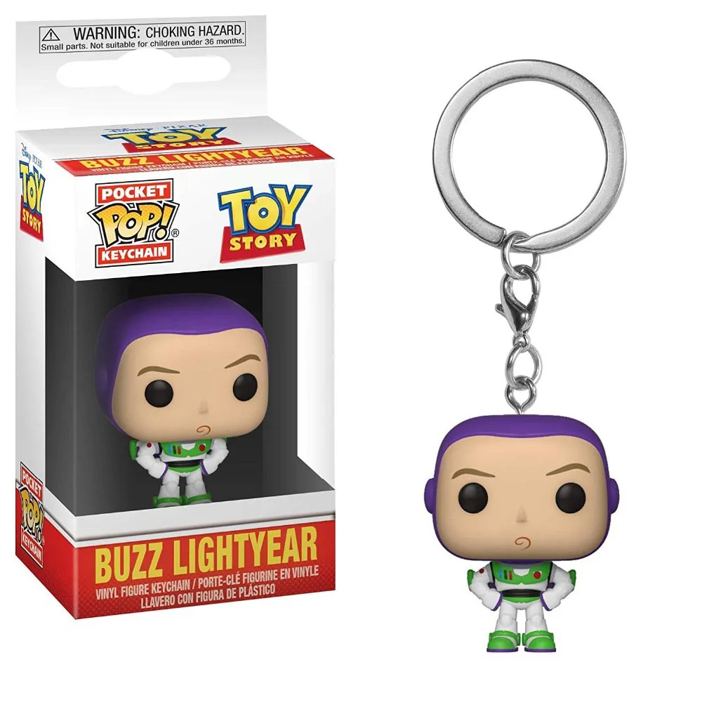 Funko POP Карманный Брелок История игрушек Фигурка Вуди инопланетянин Базз Лайтер форки собака Спиралька игрушки - Цвет: Buzz Lightyear