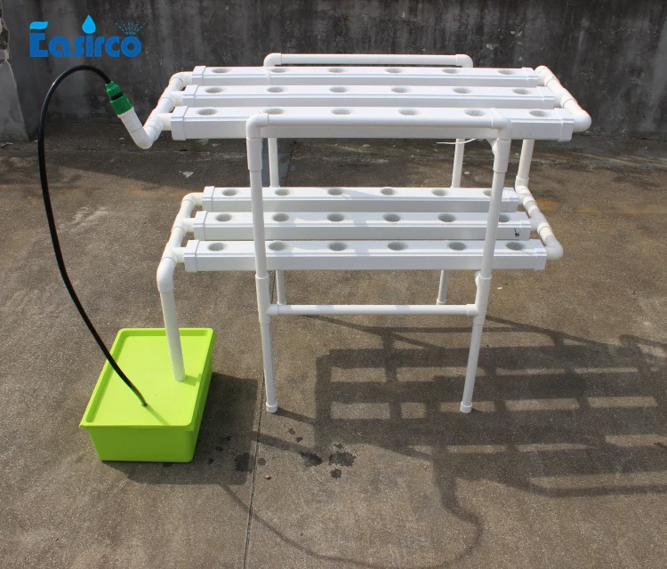 Indoor garden hydroponic Square pipe 36pcs net cup Home Hydroponics system NFT Pipe hydroponics | Nursery Trays &amp Lids
