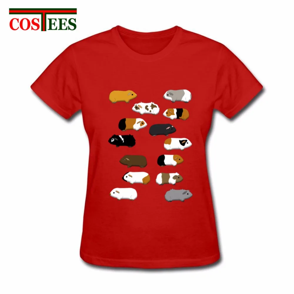 2017 Женская футболка обычные эластичные футболки с изображением морских свинок