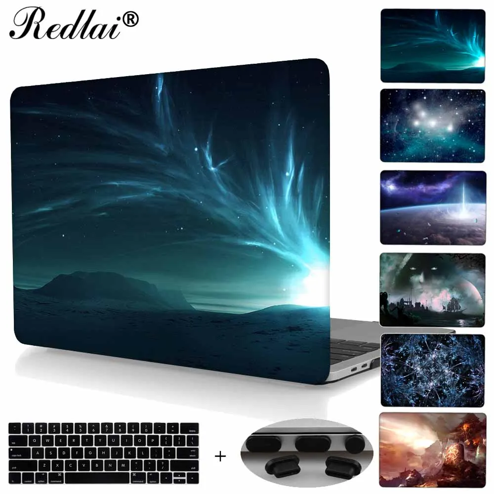 Redlai чехол для ноутбука MacBook Air A1932 Pro retina 11 12 13 15 звездное небо принт жесткий нового